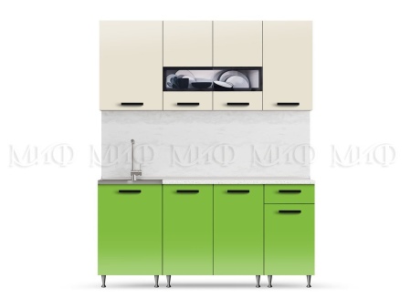 Кухонный Гарнитур Риана Бежевый + Олива 1600/1700/1800/2000 мм