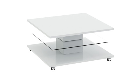 Стол Журнальный «Diamond» Тип 1 Белый Глянец/Ш-800× Д-800 × В-400 мм
